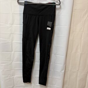 Level Up Active Black Zip Pockets Athletic Leggings High Rise Sz M NWT